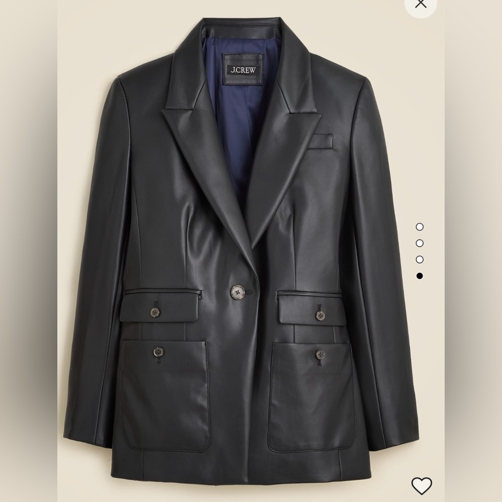 J. Crew Vivienne blazer in faux leather Size 4